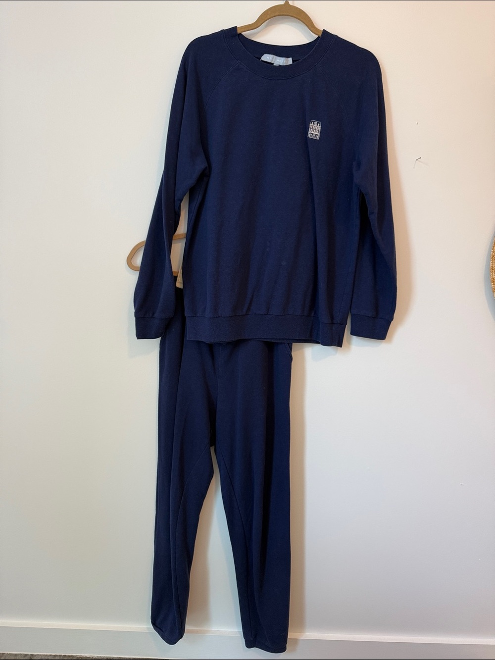 Hill House Navy Blue Sweatshirt & Pants Loungewear Set